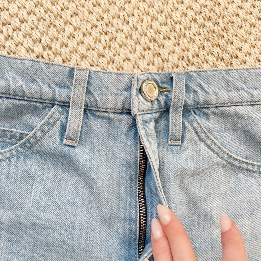 Frame le italien denim Mini skirt size 24 light wash